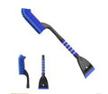 Winter car snow scraping brush with telescopic long handle in yellow thickened plastic model