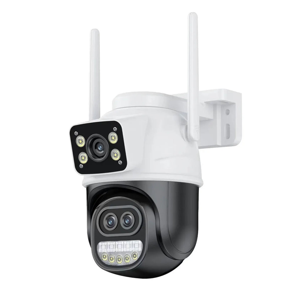 QX127 black binocular wireless home surveillance camera with 5x zoom and dual light night vision