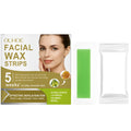 Pack of gentle facial hair removal wax paper with natural beeswax and jojoba oil, 20 sheets