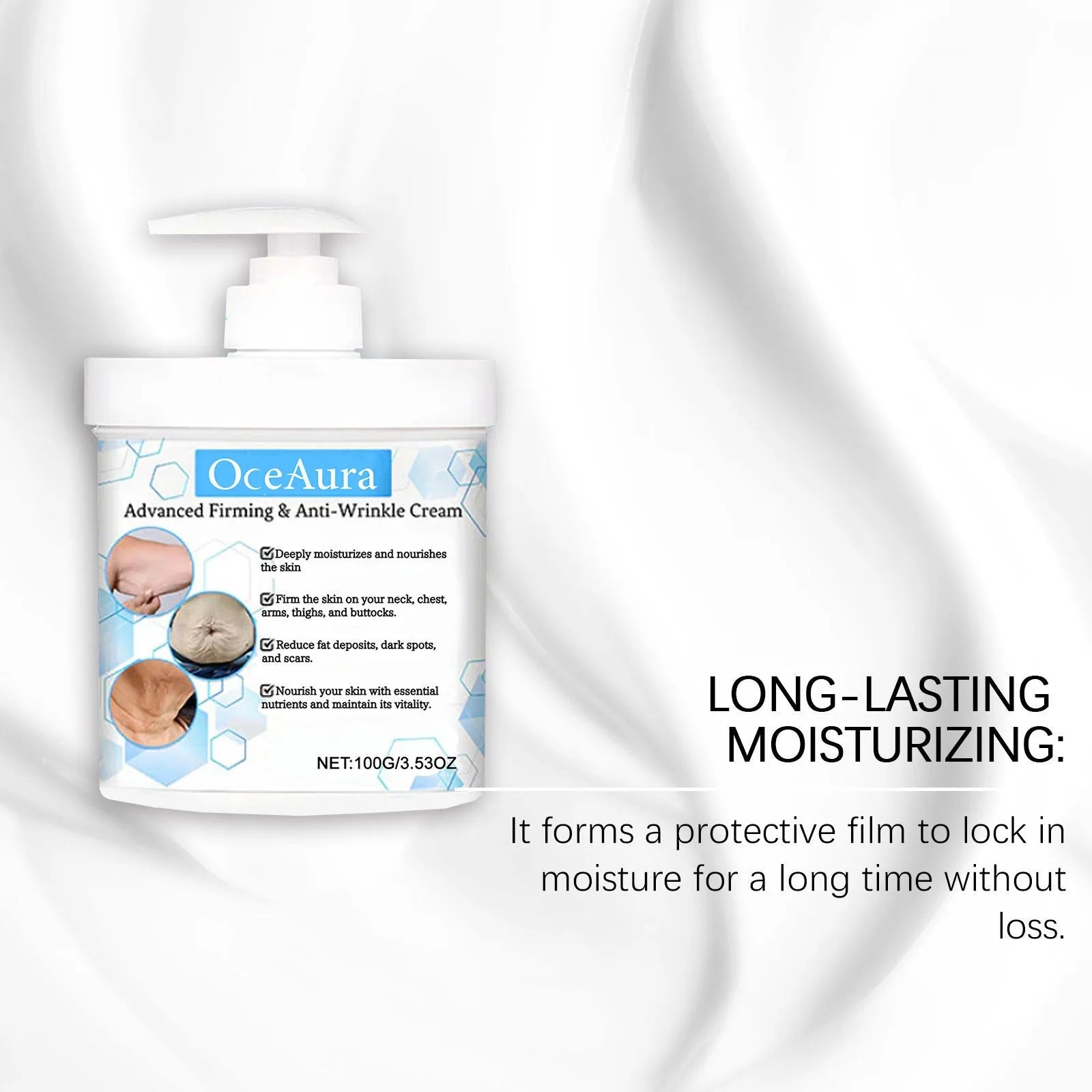 100g tub of gentle moisturizing cream with hyaluronic acid and nicotinamide for face and body