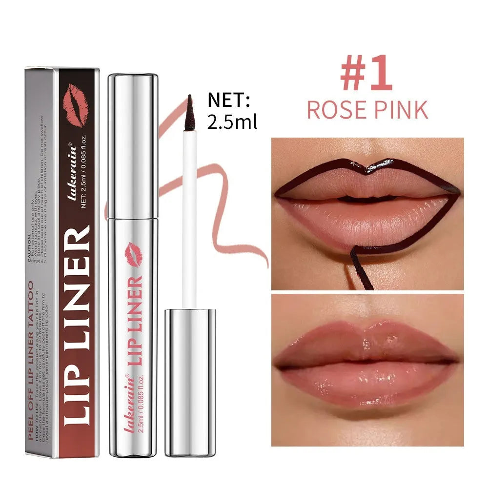 Matte finish pointed toe tear and pull lip liner in shade Rose Pink with durable easy colour formula