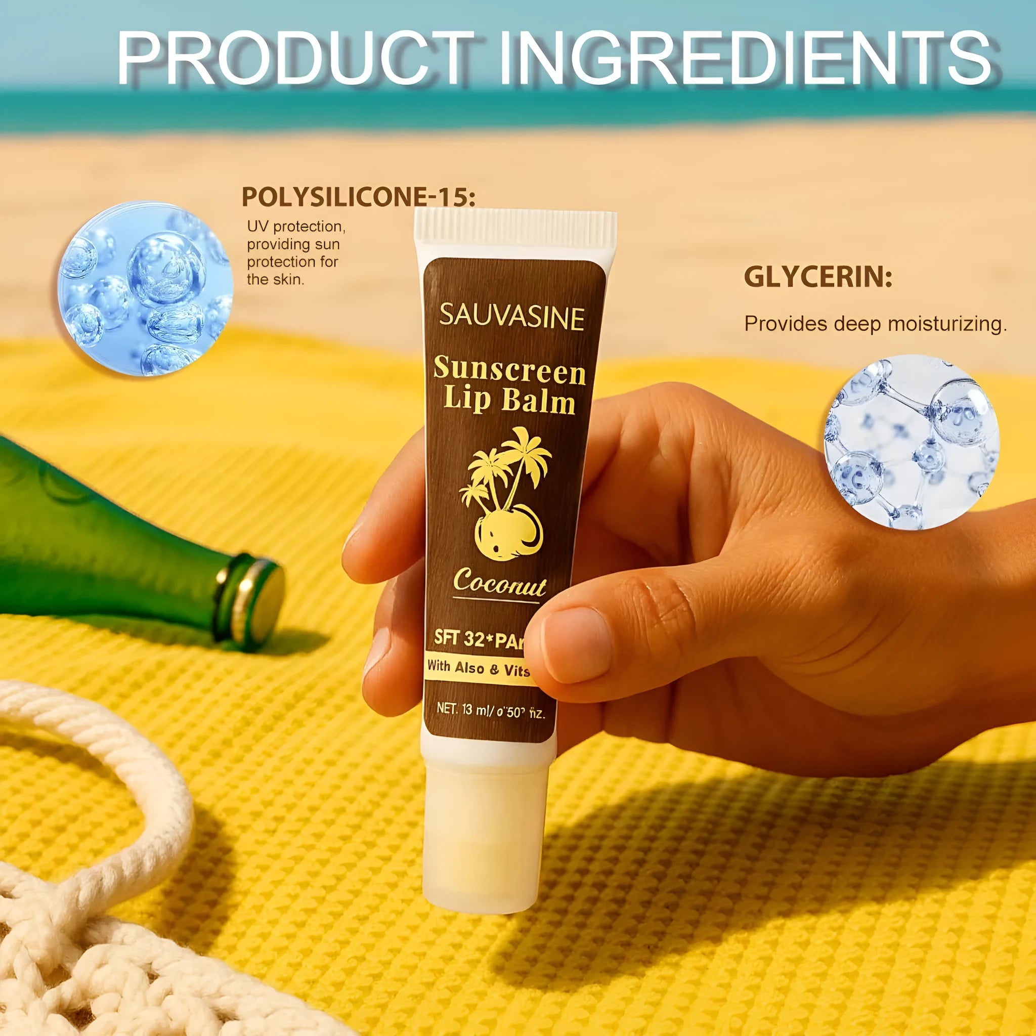 Protective lip moisturising cream in 50ml lipstick format for nourishing dry lips