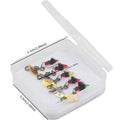 Bionic poisonous mosquito hook 5 pieces fishing set with multicolor spinning sequins and feather dressing