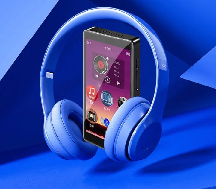 Black Ruizu H1 slim portable media player with 4-inch touch screen showing menu interface
