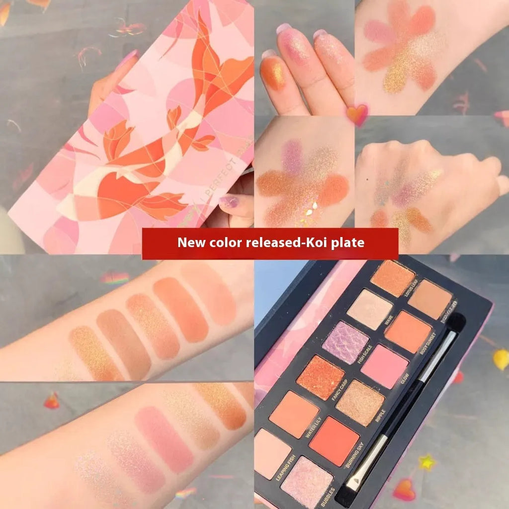 Twelve-pan animal theme eyeshadow palette showing Golden Tiger, Red Fox and Wild Leopard colour shades