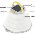 White portable camping lamp with single button control and large capacity battery