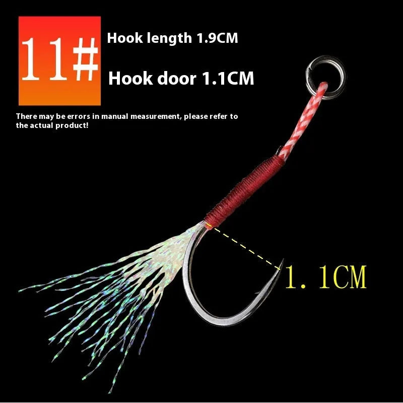 Bright wire iron plate single fishing hook with binding wire construction for boat and sea fishing