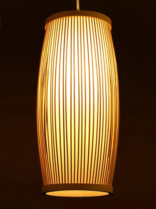 Natural bamboo woven plait decorative lamp with E27 holder for hallway and bedroom lighting