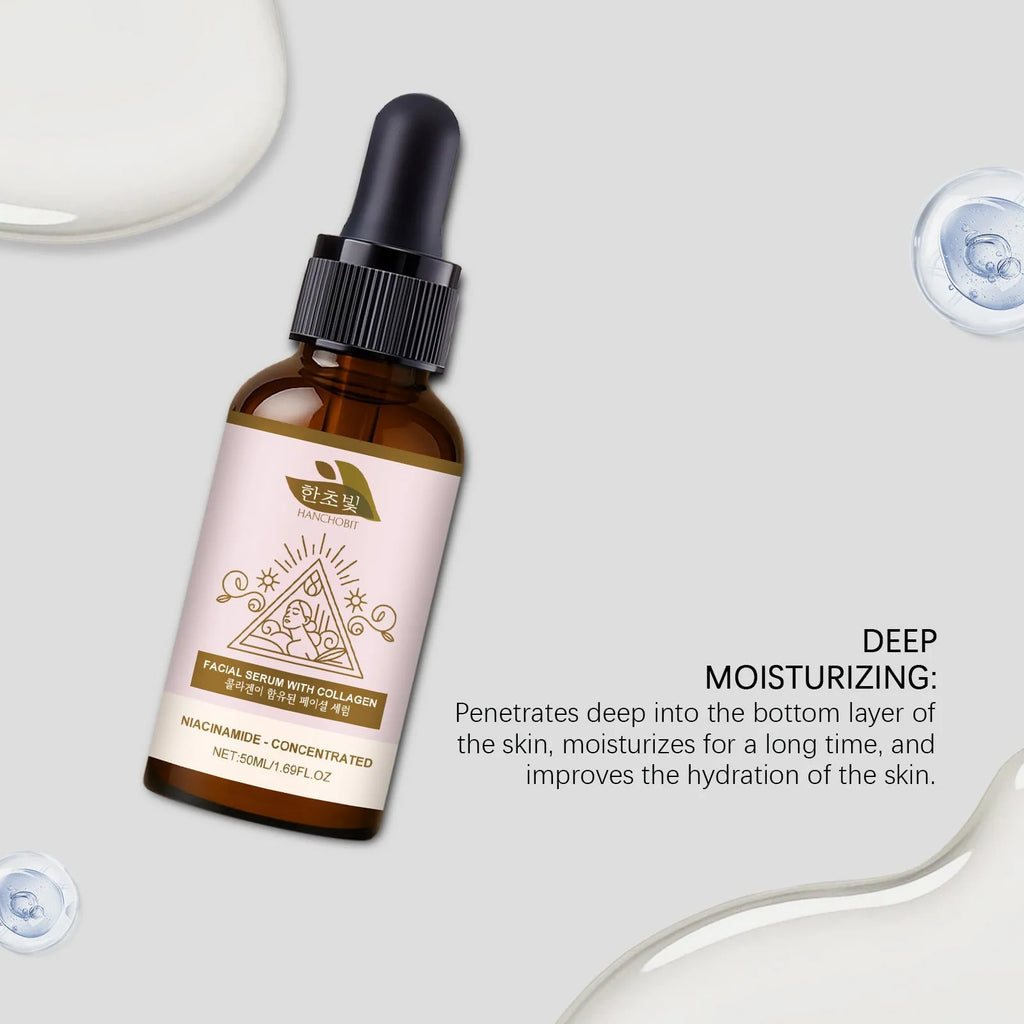 50ml collagen facial fluid with nicotinamide and glycerol in a bottle