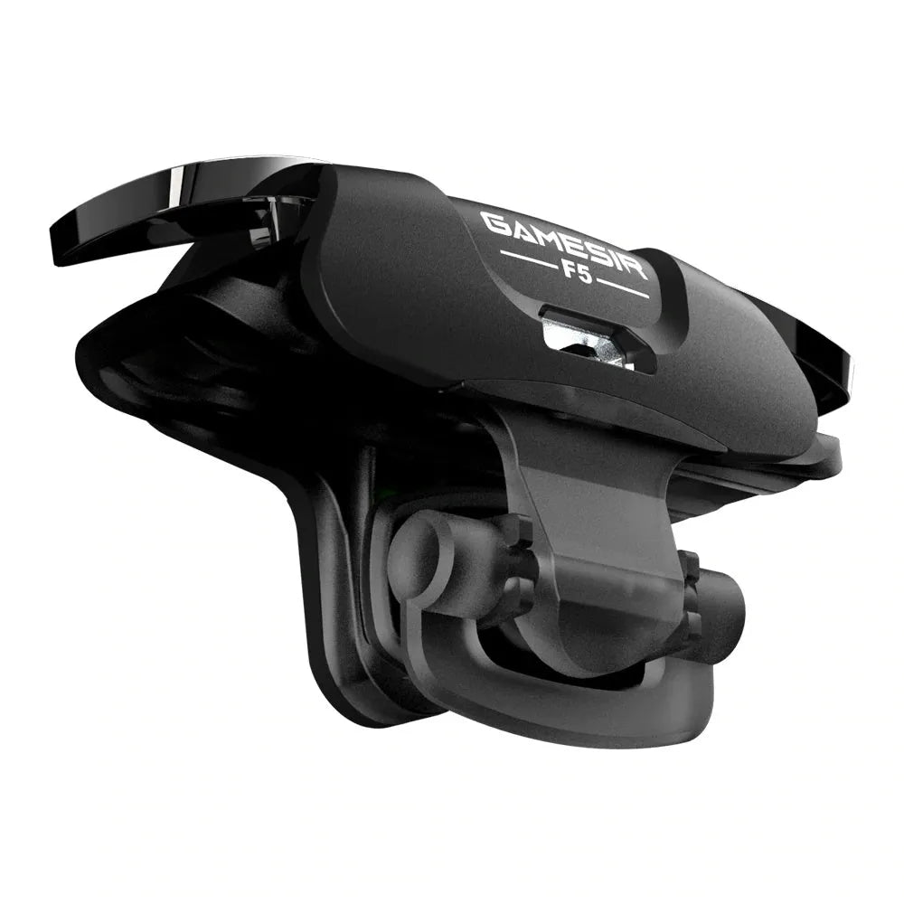 Black F5 wired USB game controller for mobile phones, showing compact handheld design.