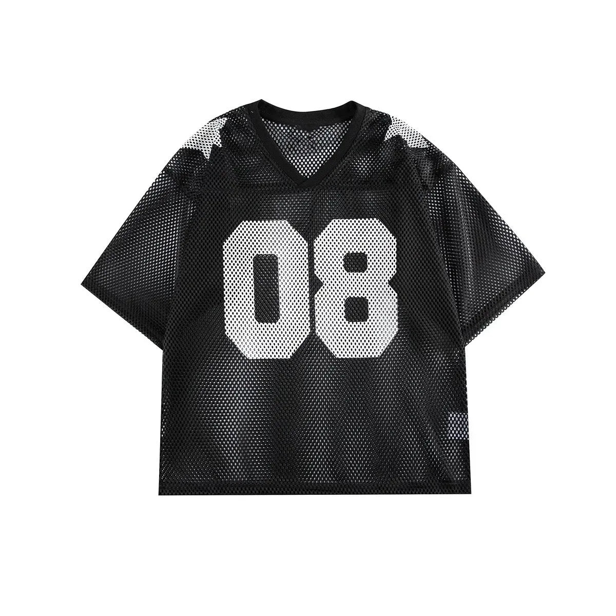 Half sleeve pullover shirt with letter pattern in black or navy blue
