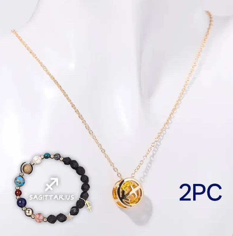 Natural stone beaded necklace and bracelet set with genuine stone beads in a matching style