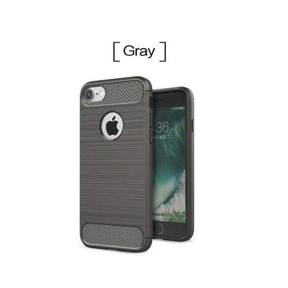 TPU shock proof phone case back cover for iPhone in solid colour, compatible with iPhone 5 to XS Max