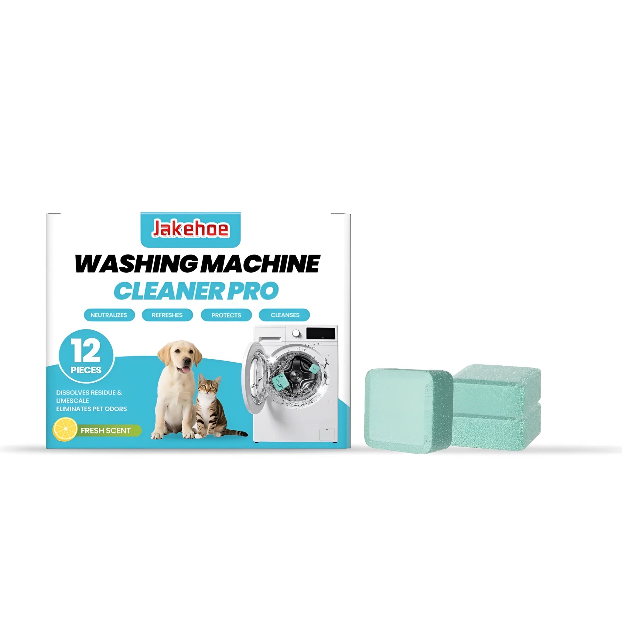Washing Machine Cleaner Pro 12 cleaning sheets with sodium bicarbonate and citric acid for limescale and odour removal
