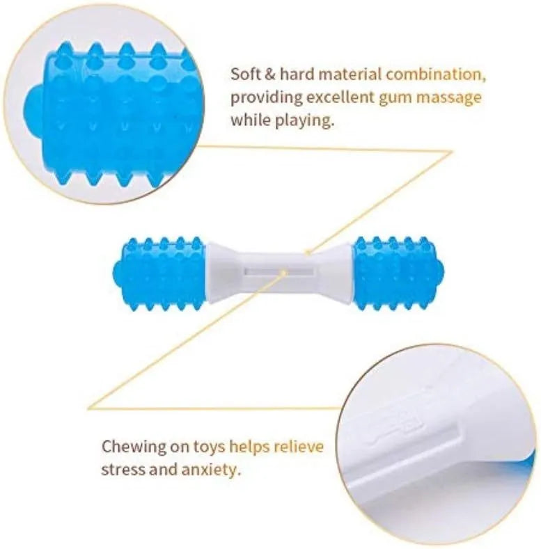 Dual-colour puppy teething chew toy for gentle chewers aged 2 to 8 months