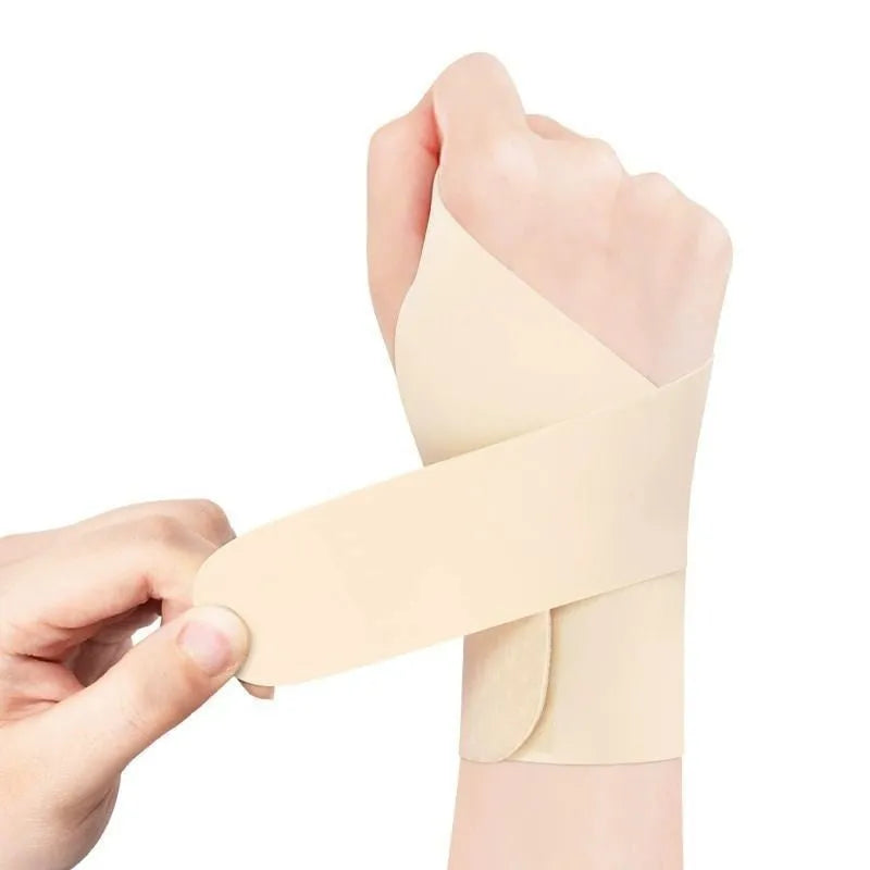 Adjustable athletic wristguards in black and skin colour for sports wrist protection