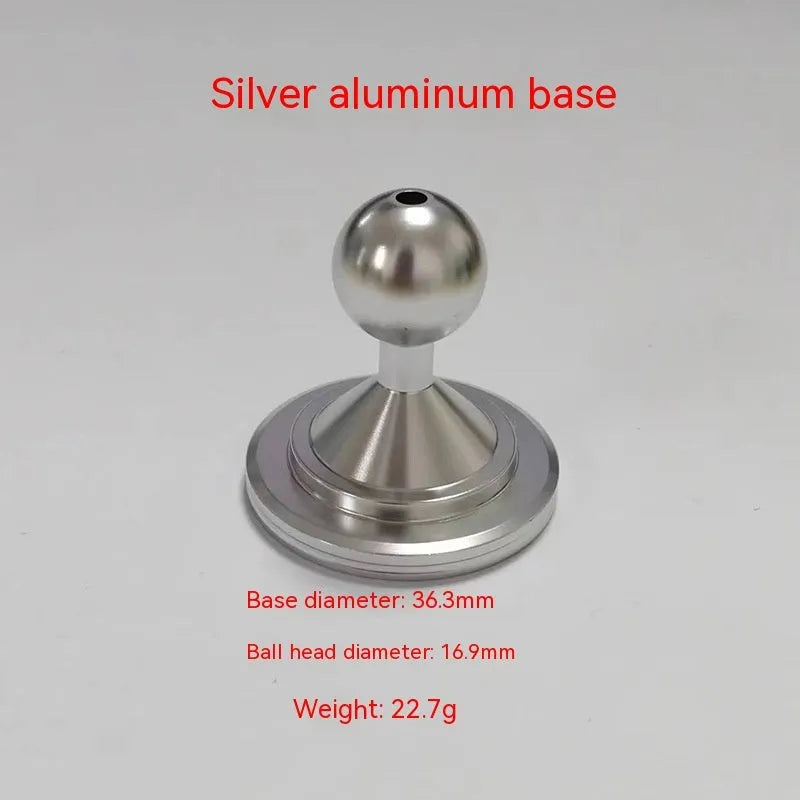 Universal aluminum alloy instrument panel base plate in silver and black on dashboard