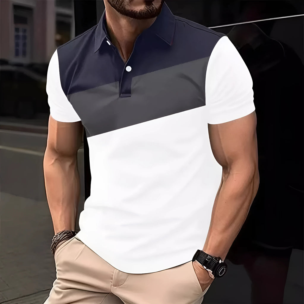 Men's loose fit 3D digitally printed T-shirt in colour LM-PL047 with short sleeves