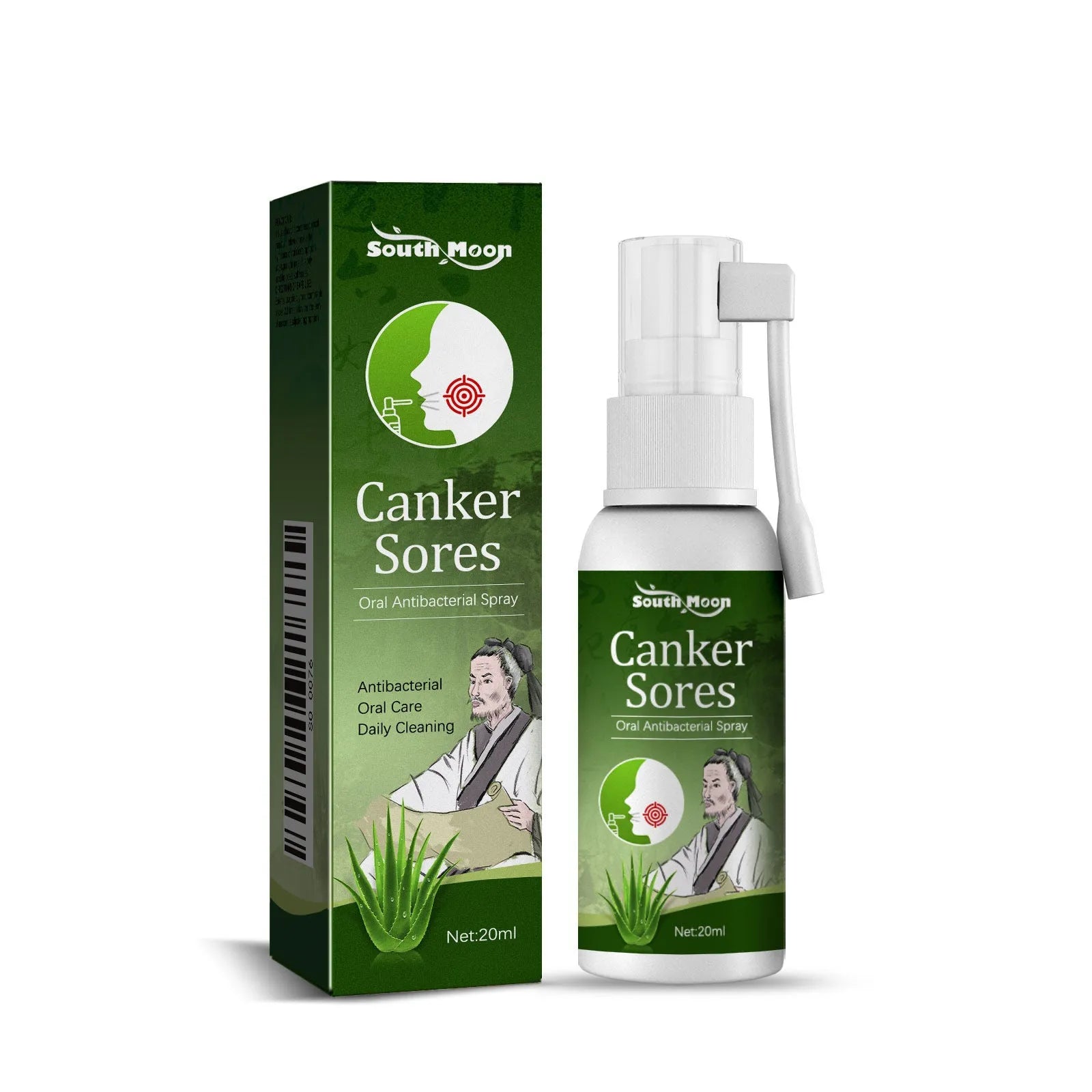 20ml breath cleaning oral care spray with mint flavour for adults portable bottle