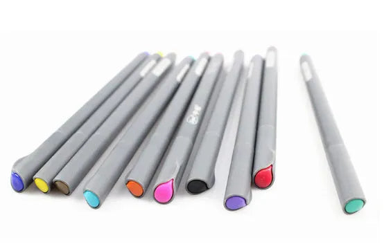 Ten 0.38mm stroke syringe drawing pens for technical architecture and design work