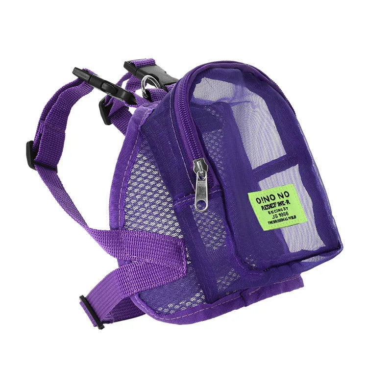 Breathable polyester dog backpack portable storage bag in multiple colours