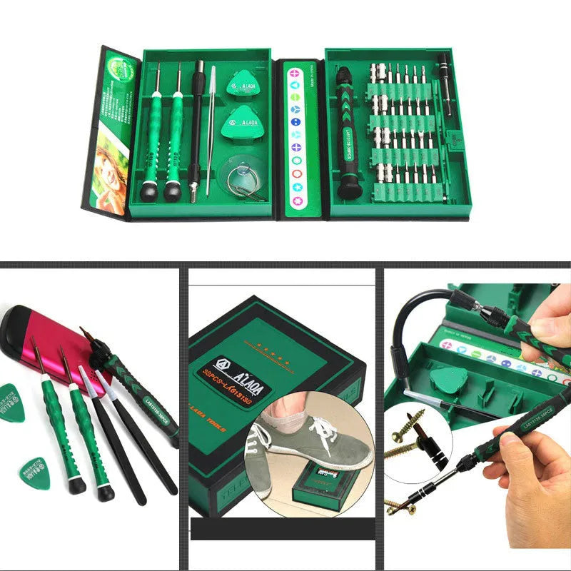 38-in-1 folding screwdriver set for mobile phone repair and DIY tool kit