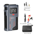 Wireless lithium battery emergency start power supply with inflator, ABS casing, 206x110x54mm