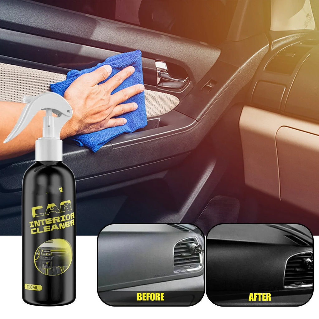 Car interior renovation cleaner 120ml bottle for leather and plastic dashboard cleaning