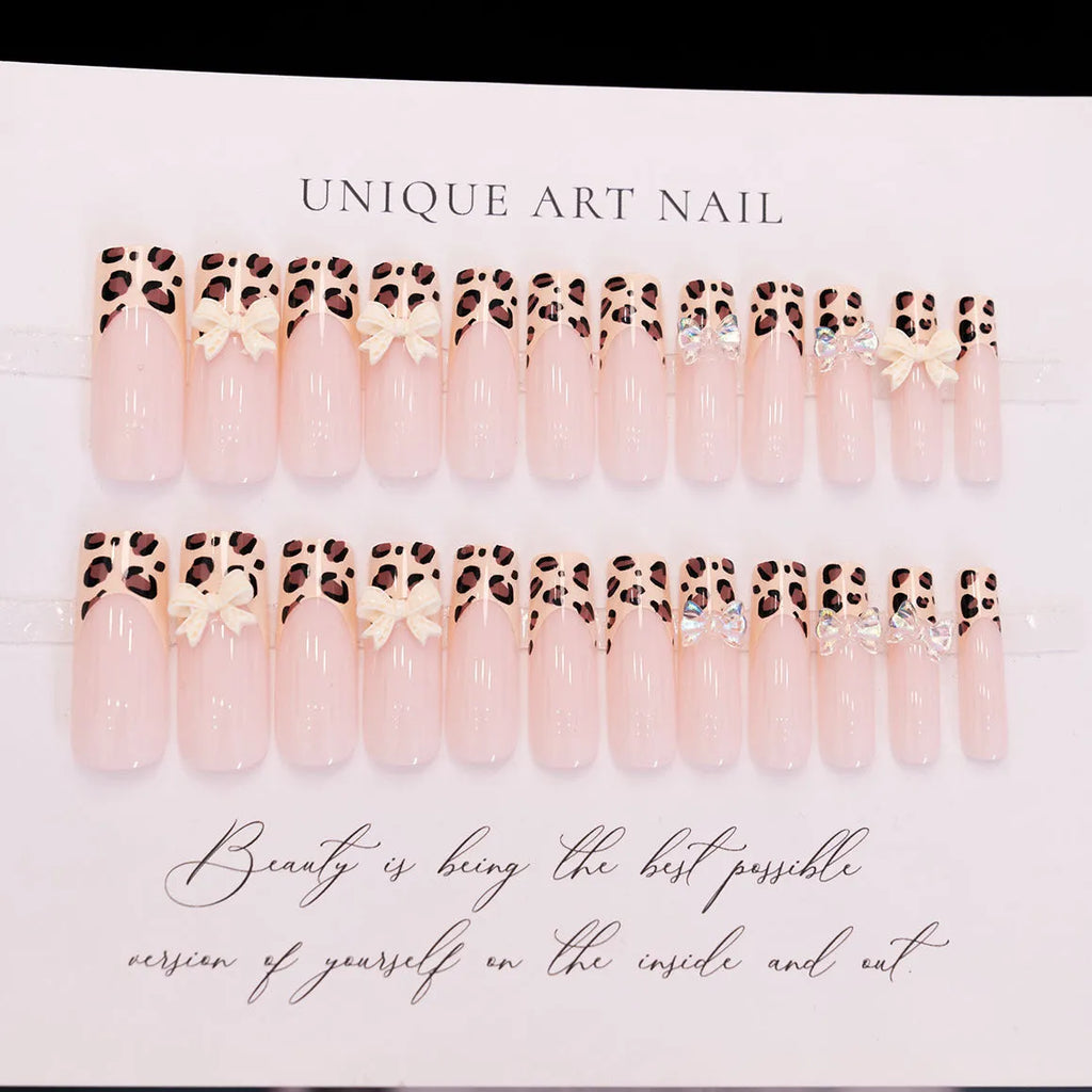 Leopard print butterfly nail art stickers in WM296 colour for decorative manicure enhancement