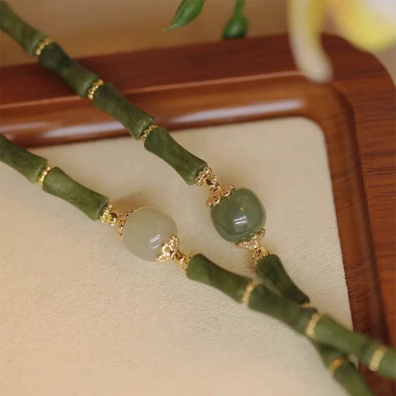 Hetian jade round bracelet for women in simple style with smooth stone texture