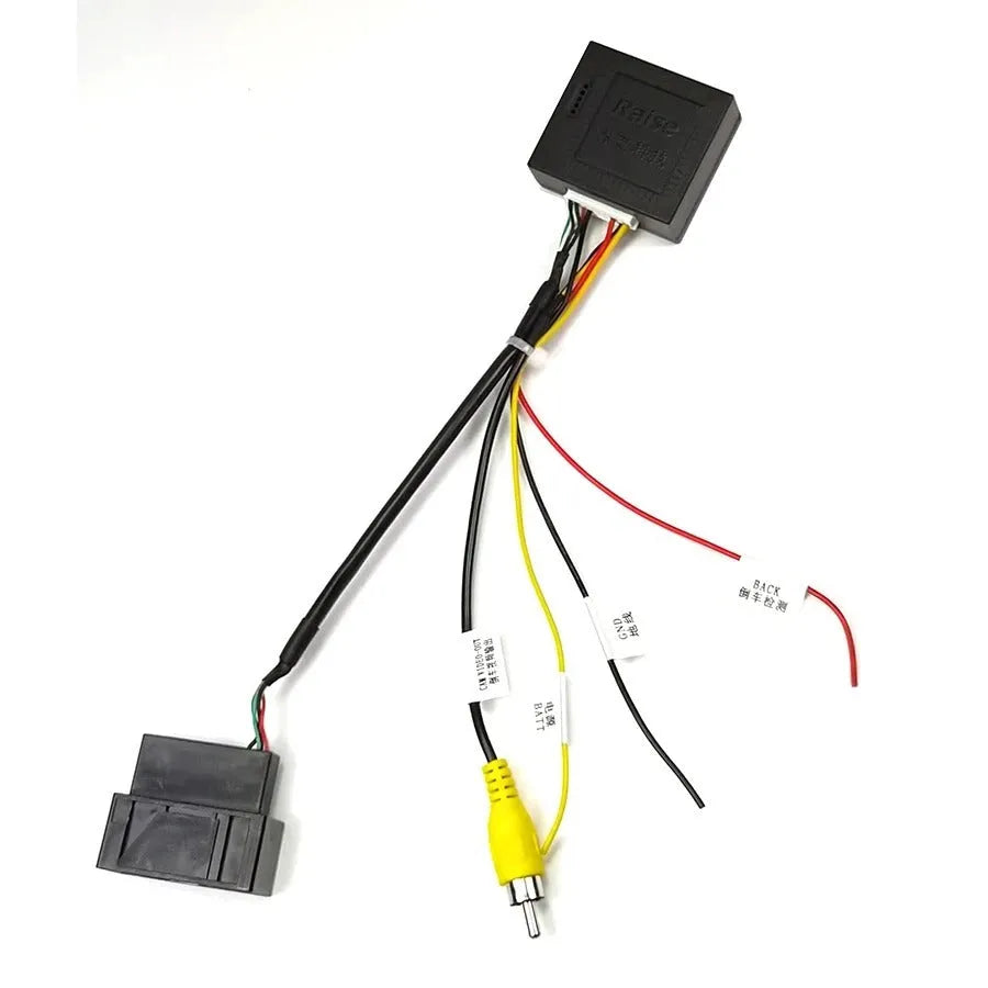 Black Volkswagen Skoda MIB host reverse camera conversion box with pure copper contacts