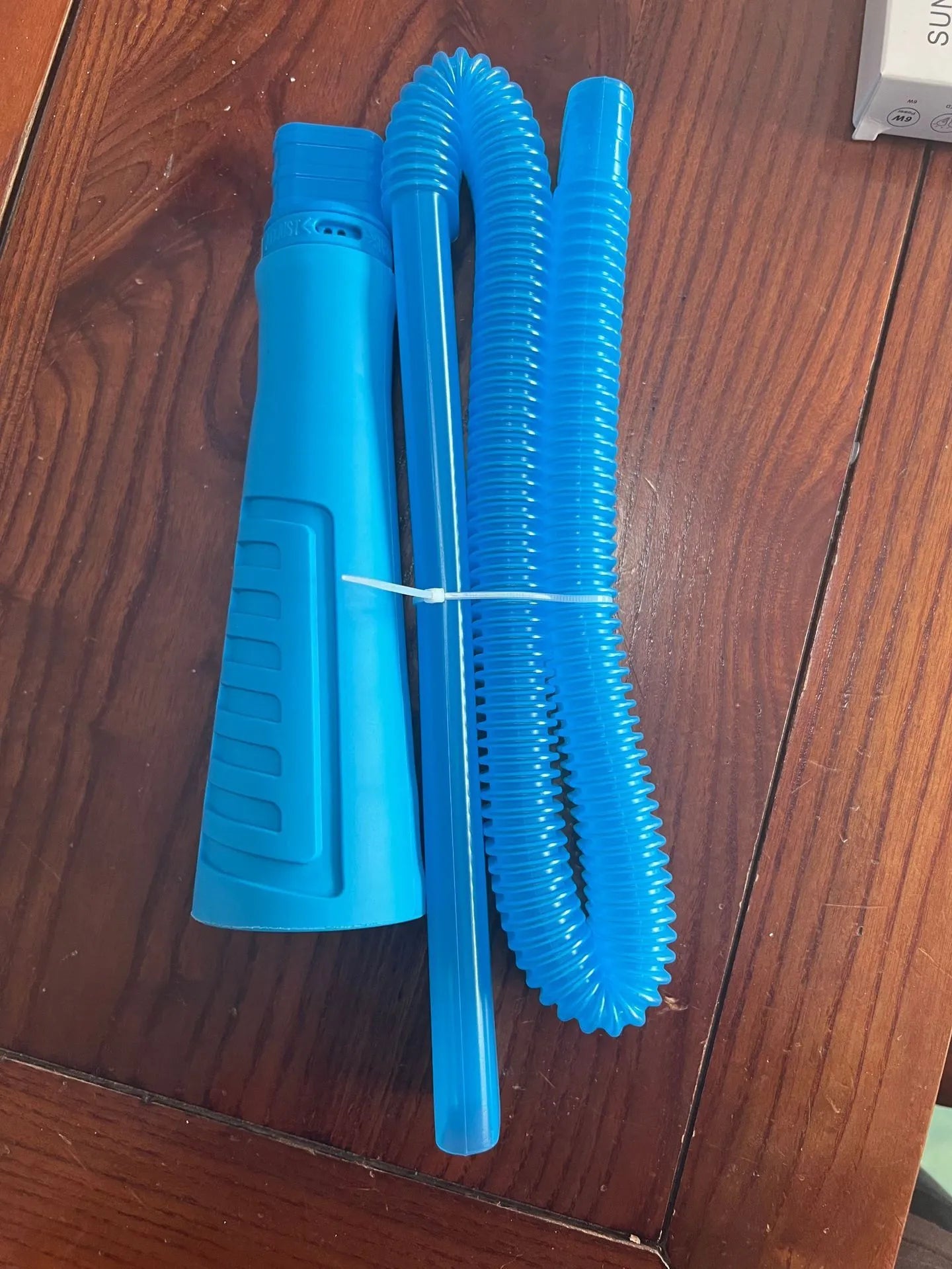 Blue 114cm suction pipe vacuum attachment with round head for washing machine dust cleaning