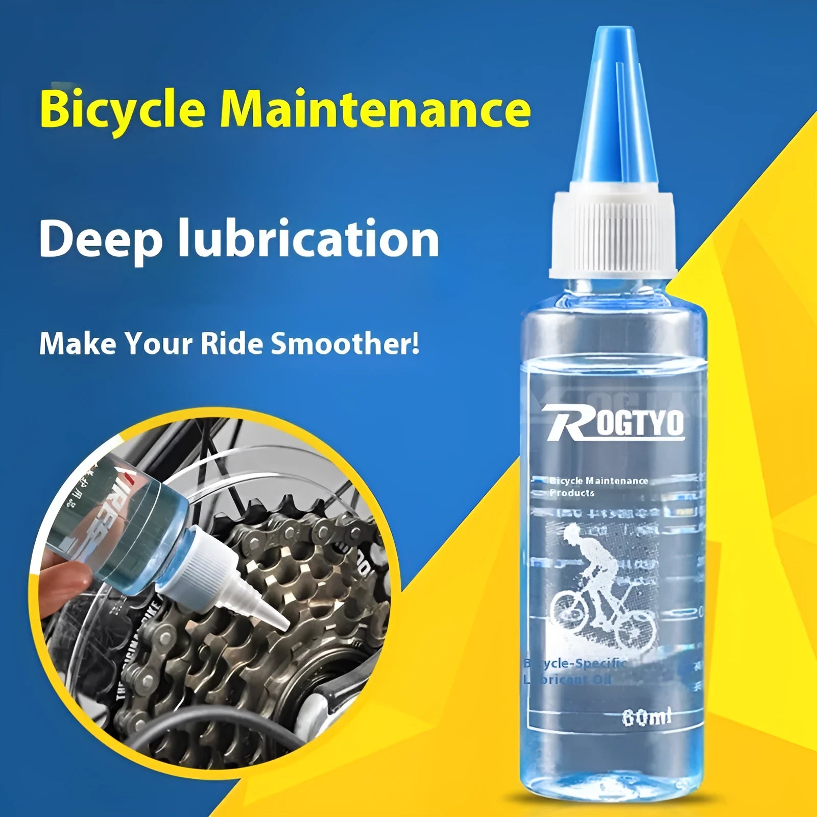 60ml bottle of bicycle chain oil for lubrication and rust prevention