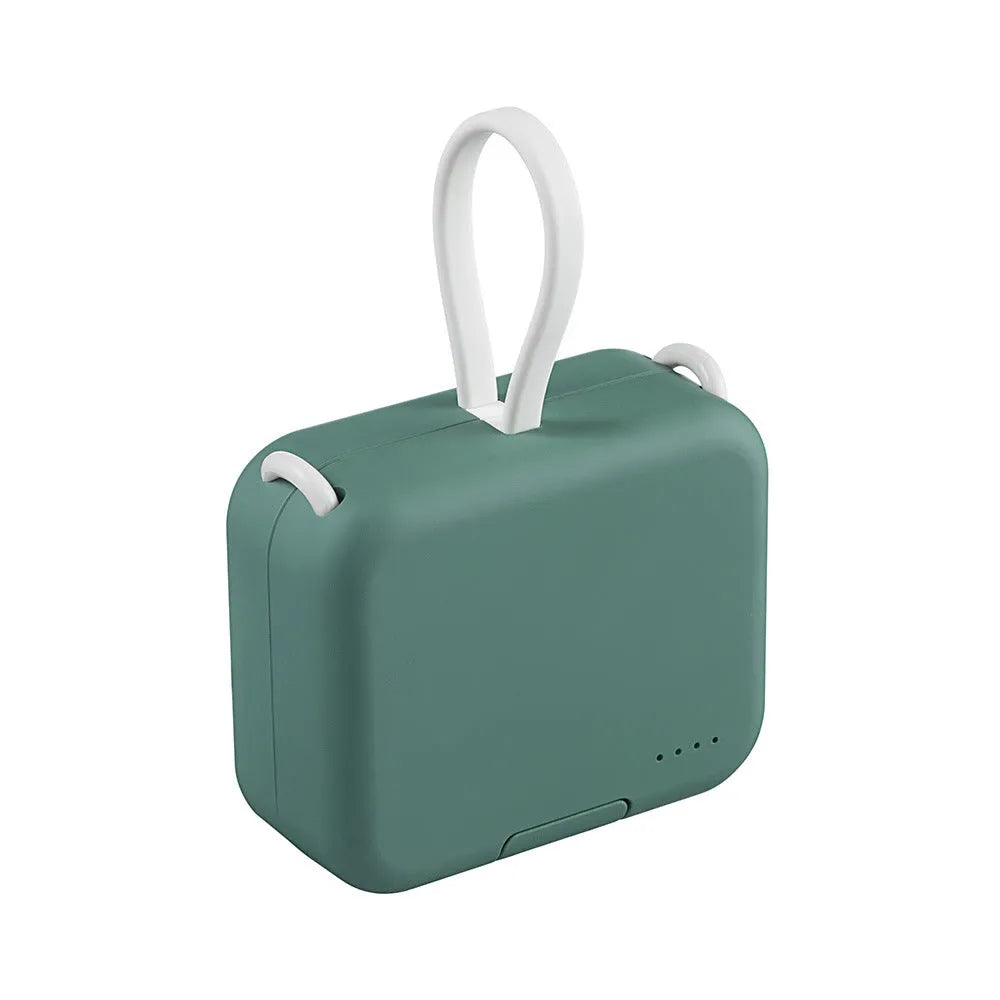 Multi-function bracket mobile power supply with dual cables, 4000mAh, red colour