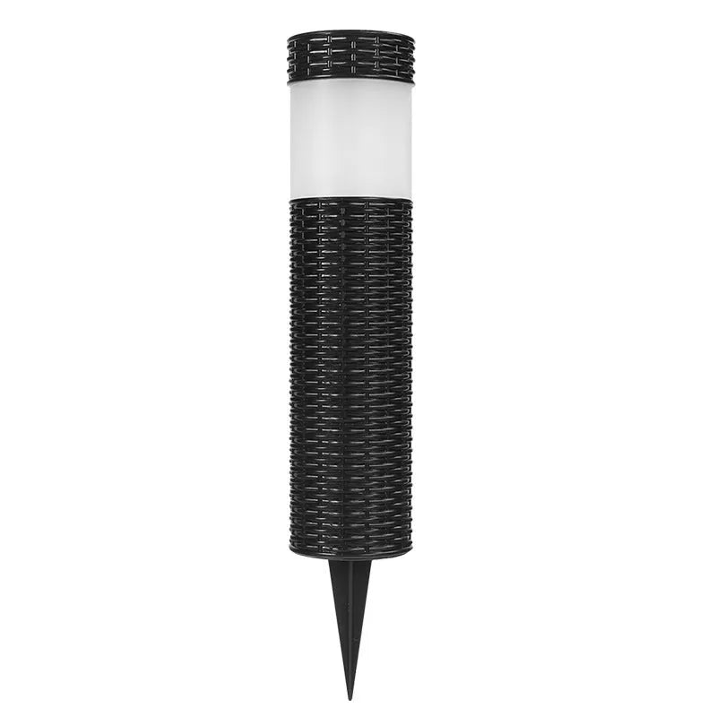 Abstract outdoor waterproof garden light with slim 65x350mm body, available in flame, warm, or white light