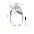 Nordic penguin design refrigerator message board 45cm by 30cm soft magnet coated paper