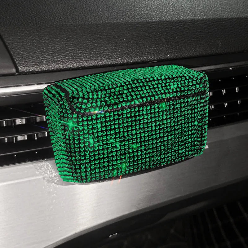 Creative Covered Air Outlet Car Ashtray Plastic Full Diamond Series 10x7x5cm colourful diamond colour