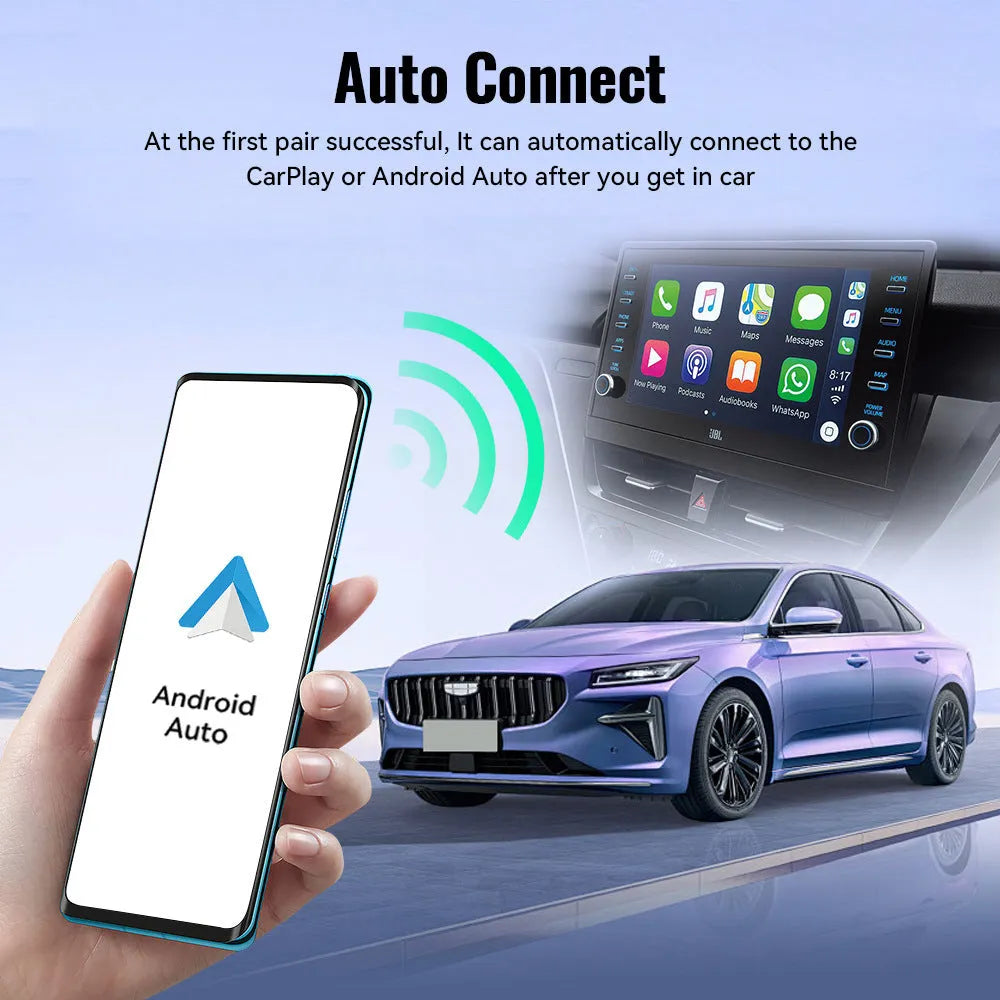 Black mini CarPlay USB interface adapter showing compact 26×55×13mm dimensions
