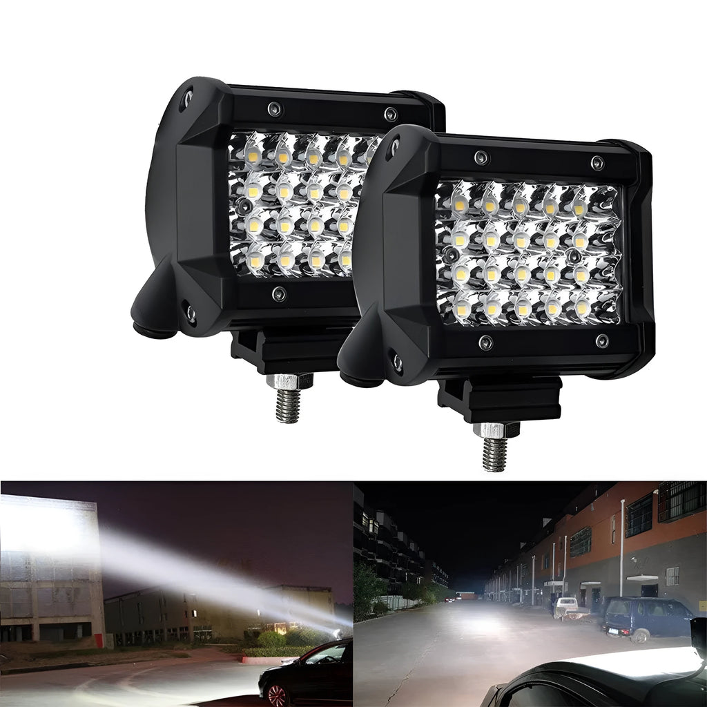 72W 4-row LED off-road strip light bar with 3030 chips in black aero aluminium alloy housing
