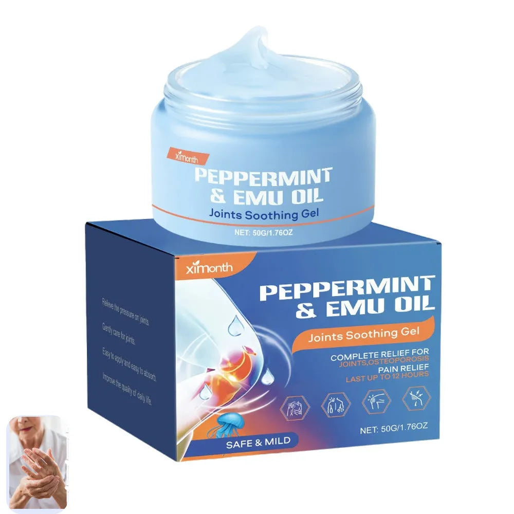 Joint Soothing Gel Gentle Nourishing 50g tube with menthol and emu oil for cooling relief