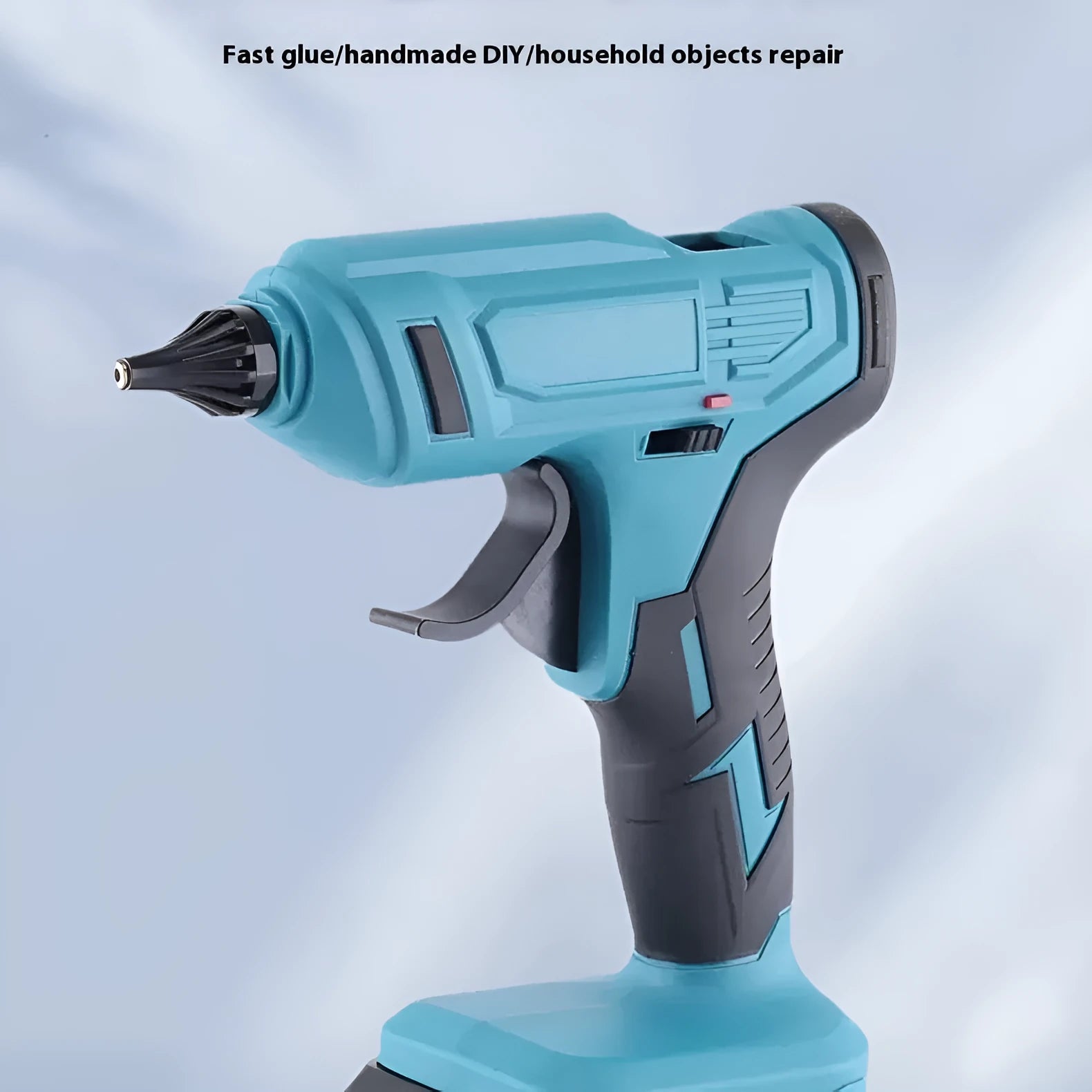 Rechargeable lithium electric hot melt glue gun 21V bare metal with 2 batteries and glue sticks