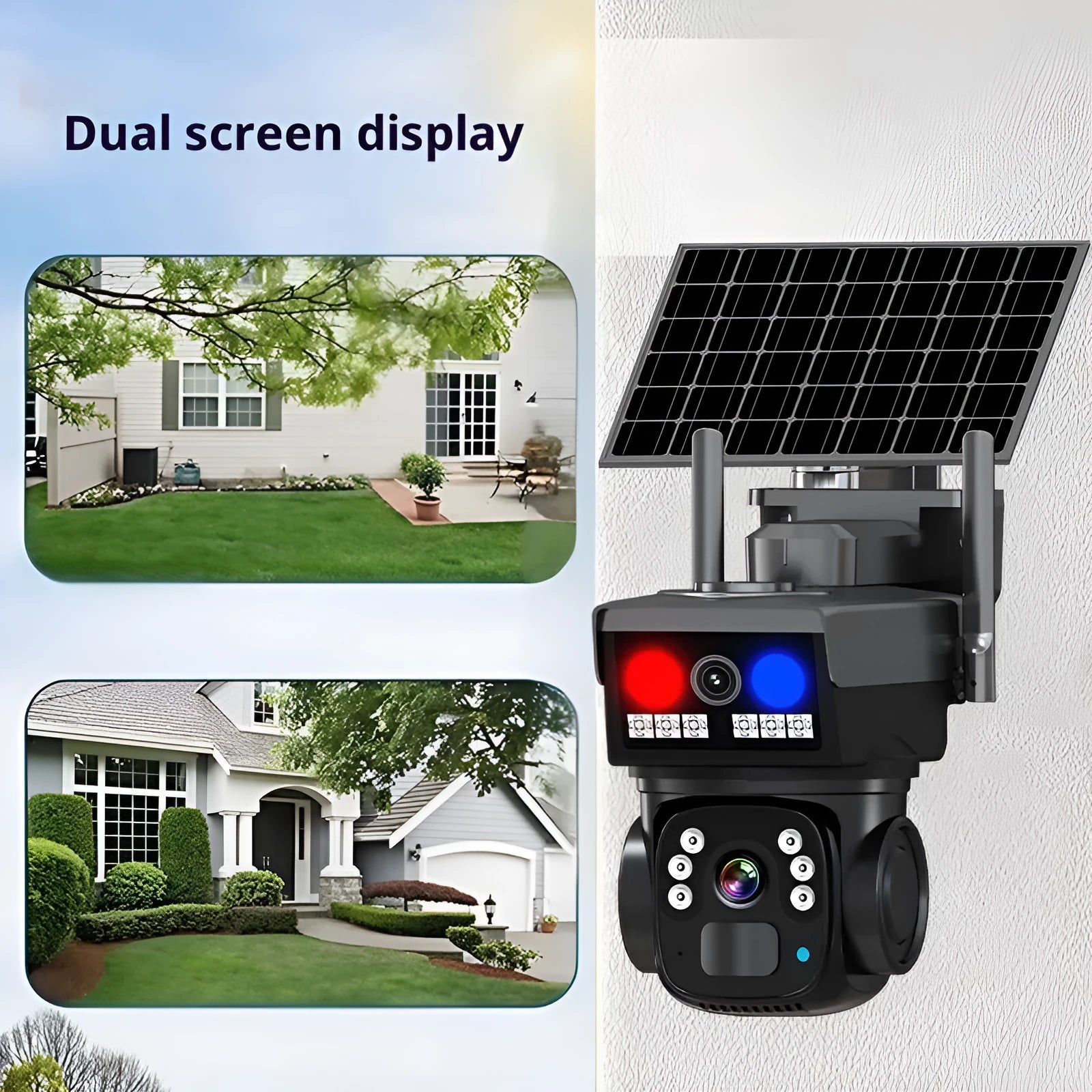 QD5S 4G solar outdoor home security camera with full colour video and 325° rotation