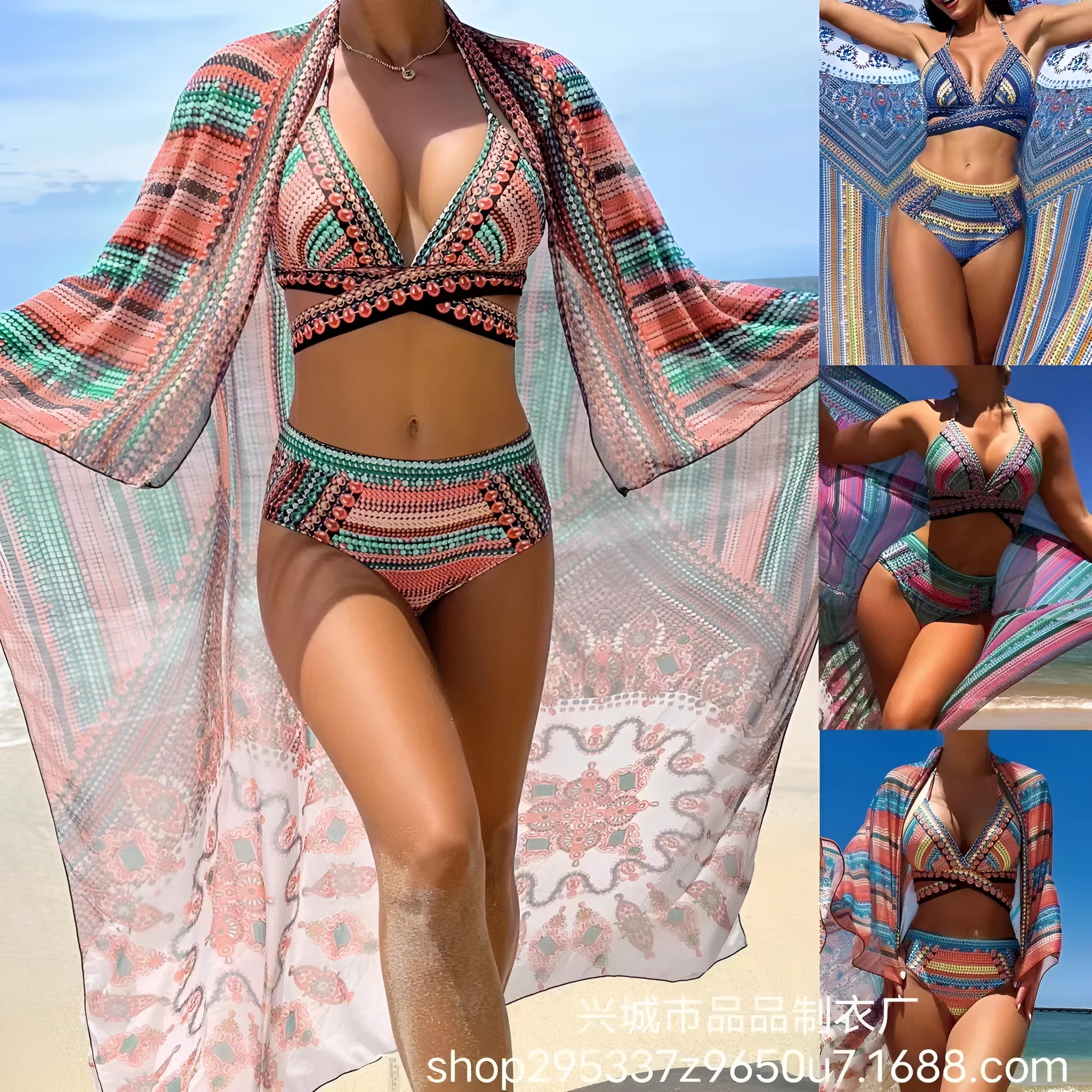 Women's one piece swimsuit with split cross strap retro ethnic style in polyester, available in multiple colours
