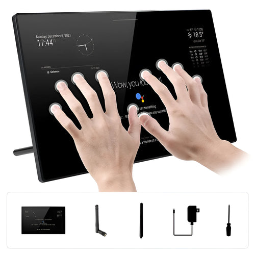 13.3-inch smart mirror display with touch screen for Raspberry Pi CM4 voice assistant integration