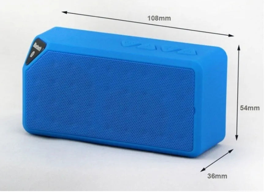 Cannon X3 Wireless Bluetooth Speaker cube in five colour options: black, blue, green, red, yellow