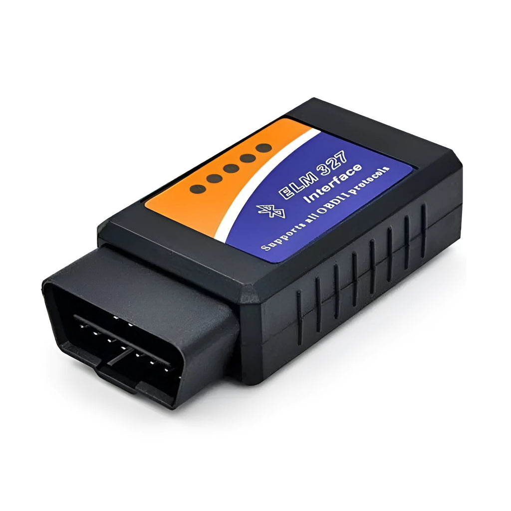 ELM327 mini OBD2 Bluetooth scanner for vehicle diagnostics with fault code reading and sensor monitoring