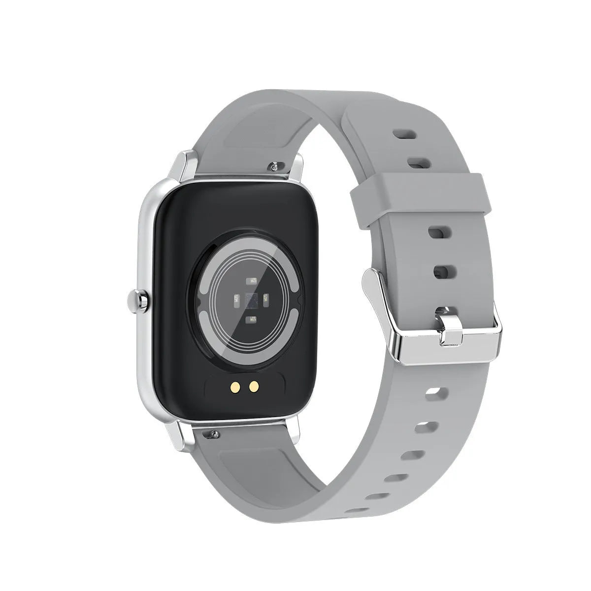H80 black sports smart watch with ECG monitoring on a wrist, showing the 1.69-inch touch screen display.