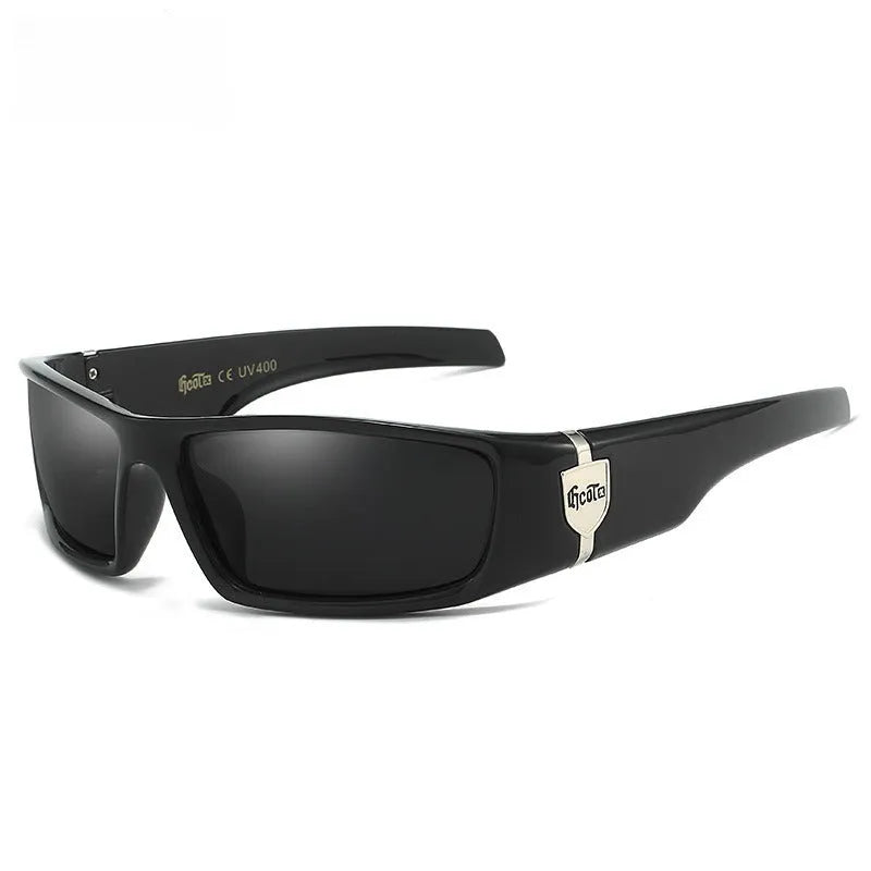 Bandit style hip hop West Coast polarized sunglasses G613 with PC lens box shape colour C1