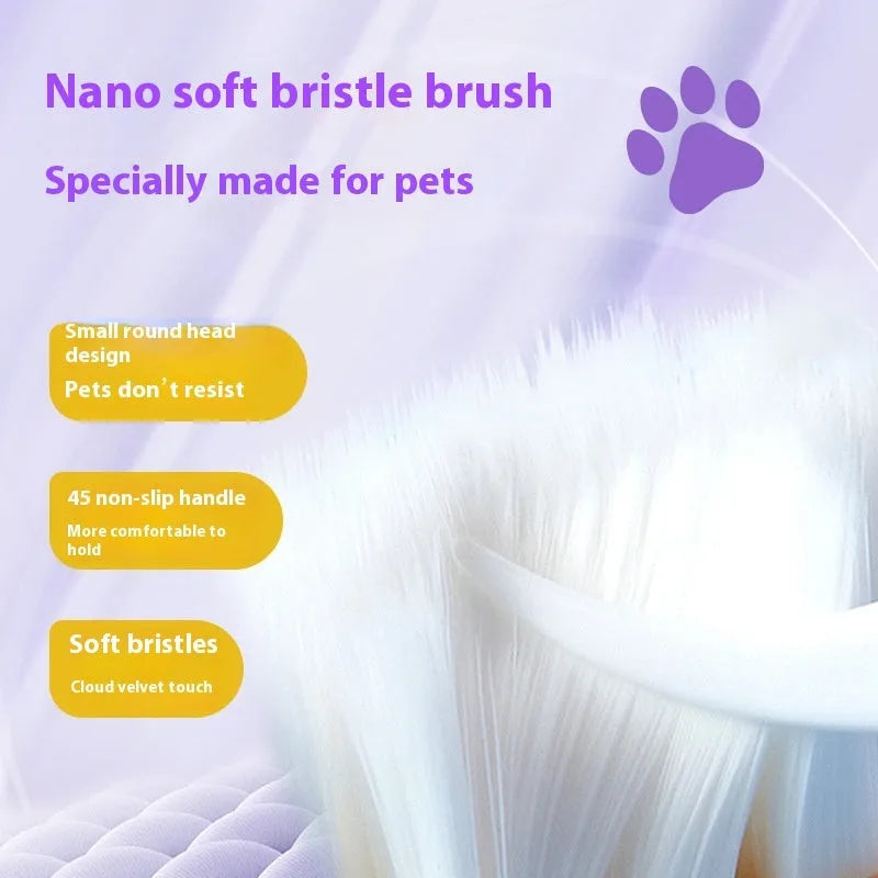 Pet toothbrush pen applicator with brush tip for dental gel application on dog and cat teeth