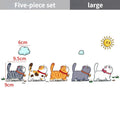 Five climbing cats car sticker on vehicle exterior, waterproof PVC adhesive decoration